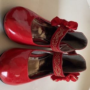 Girls Dress Shoes Red Size 1 European Design